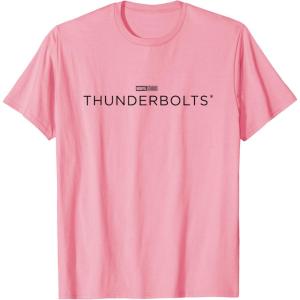 imageMarvel Thunderbolts Movie Black Logo TShirtPink