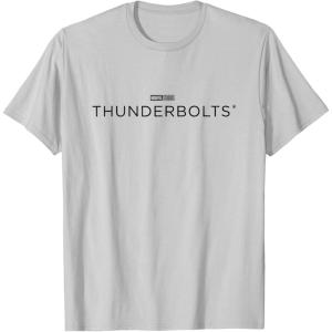 imageMarvel Thunderbolts Movie Black Logo TShirtSilver Grey