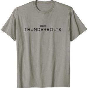imageMarvel Thunderbolts Movie Black Logo TShirtSlate Grey