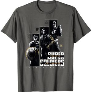imageMarvel Thunderbolts Super Soldiers Panels Showcase TShirtAsphalt Grey