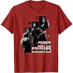 imageMarvel Thunderbolts Super Soldiers Panels Showcase TShirtCranberry Red