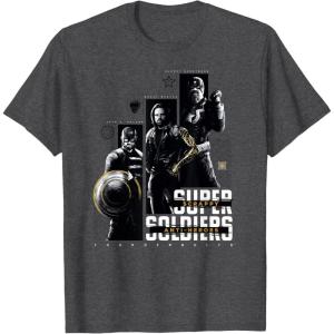 imageMarvel Thunderbolts Super Soldiers Panels Showcase TShirtDark Heather Grey