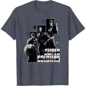 imageMarvel Thunderbolts Super Soldiers Panels Showcase TShirtHeather Blue
