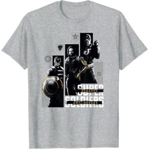 imageMarvel Thunderbolts Super Soldiers Panels Showcase TShirtHeather Grey