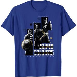 imageMarvel Thunderbolts Super Soldiers Panels Showcase TShirtRoyal Blue