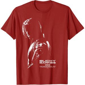 imageMarvels Thunderbolts  Bucky Barnes Silhouette TShirtCranberry Red