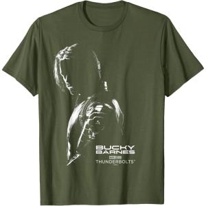 imageMarvels Thunderbolts  Bucky Barnes Silhouette TShirtOlive Green