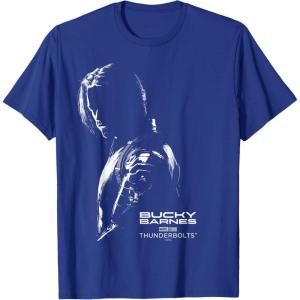 imageMarvels Thunderbolts  Bucky Barnes Silhouette TShirtRoyal Blue