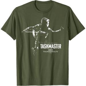 imageMarvels Thunderbolts  Taskmaster Silhouette TShirtOlive Green