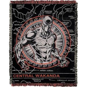 imageNorthwest Woven Jacquard Throw Blanket 46quot x 60quot Black Panther  Always JusticeBlack Panther  Always Justice