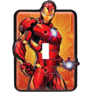imageOpen Road Brands Marvel SpiderMan Embossed Metal Light Switch Plate Decoration for Bedroom or Man CaveOrange