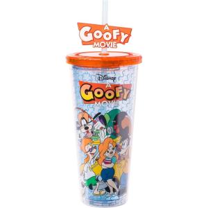 imageSilver Buffalo Marvel Avengers SpiderMan Plastic Cold Cup with Lid and Straw Topper 24 OuncesA Goofy Movie