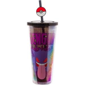 imageSilver Buffalo Marvel Avengers SpiderMan Plastic Cold Cup with Lid and Straw Topper 24 OuncesPokemon
