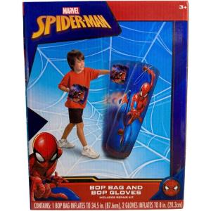 imageSpiderman SpiderMan Inflatable Bop Bag ampamp Bop Gloves Set Kids Punching Bag with Gloves Freestanding Superhero Blow Up Bouncing Boxing Bag for Exercise Durable Heavy Duty Indoor and Outdoor  345quot