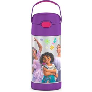imageTHERMOS FUNTAINER Water Bottle with Straw  12 Ounce  Kids Stainless Steel Vacuum Insulated Water Bottle with Lid SpiderManEncanto