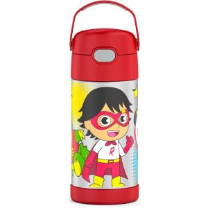 imageTHERMOS FUNTAINER Water Bottle with Straw  12 Ounce  Kids Stainless Steel Vacuum Insulated Water Bottle with Lid SpiderManRyans World