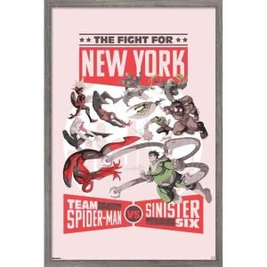 imageTrends International Marvel Marvel Vs  Fight For New York Wall Poster 34L x 224W Premium Unframed VersionBarnwood Framed Version