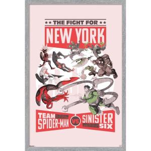 imageTrends International Marvel Marvel Vs  Fight For New York Wall Poster 34L x 224W Premium Unframed VersionGray Framed Version