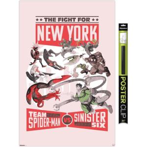 imageTrends International Marvel Marvel Vs  Fight For New York Wall Poster 34L x 224W Premium Unframed VersionPremium Poster  Clip Bundle
