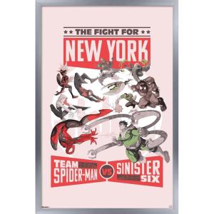 imageTrends International Marvel Marvel Vs  Fight For New York Wall Poster 34L x 224W Premium Unframed VersionSilver Framed Version