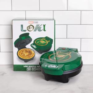 imageUncanny Brands Marvel Spiderman Waffle Maker Spideys Mask on Your Waffles Waffle IronLoki