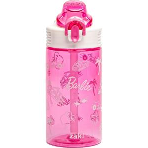 imageZak Designs Marvel SpiderMan Kids Spout Cover and Builtin Carrying Loop Made of Plastic LeakProof Water Bottle Design 16 oz BPAFreeBarbie