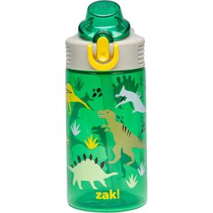 imageZak Designs Marvel SpiderMan Kids Spout Cover and Builtin Carrying Loop Made of Plastic LeakProof Water Bottle Design 16 oz BPAFreeDino