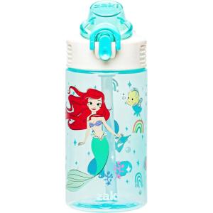 imageZak Designs Marvel SpiderMan Kids Spout Cover and Builtin Carrying Loop Made of Plastic LeakProof Water Bottle Design 16 oz BPAFreeDisney Princess Ariel  Jasmine
