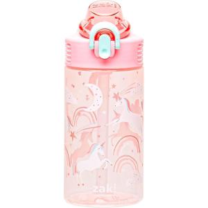 imageZak Designs Marvel SpiderMan Kids Spout Cover and Builtin Carrying Loop Made of Plastic LeakProof Water Bottle Design 16 oz BPAFreeFanciful Unicorn