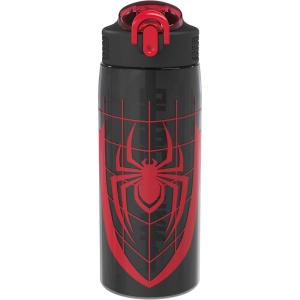 imageZak Designs Marvel SpiderMan Kids Spout Cover and Builtin Carrying Loop Made of Plastic LeakProof Water Bottle Design 16 oz BPAFreeMarvel SpiderMan