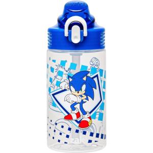 imageZak Designs Marvel SpiderMan Kids Spout Cover and Builtin Carrying Loop Made of Plastic LeakProof Water Bottle Design 16 oz BPAFreeSonic the Hedgehog Sonic  Eggman