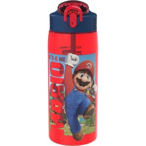 imageZak Designs Marvel SpiderMan Kids Spout Cover and Builtin Carrying Loop Made of Plastic LeakProof Water Bottle Design 16 oz BPAFreeThe Super Mario Bros