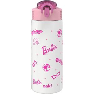 imageZak Designs Marvel SpiderMan Water Bottle for Travel and At Home 19 oz Vacuum Insulated Stainless Steel with Locking Spout Cover BuiltIn Carrying Loop LeakProof Design Miles MoralesBarbie