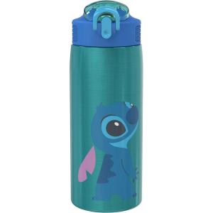 imageZak Designs Marvel SpiderMan Water Bottle for Travel and At Home 19 oz Vacuum Insulated Stainless Steel with Locking Spout Cover BuiltIn Carrying Loop LeakProof Design Miles MoralesLilo And Stitch