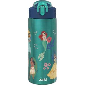 imageZak Designs Marvel SpiderMan Water Bottle for Travel and At Home 19 oz Vacuum Insulated Stainless Steel with Locking Spout Cover BuiltIn Carrying Loop LeakProof Design Miles MoralesDisney Princess