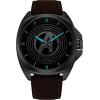 imageCitizen Mens Eco Drive Classic Avengers Marvel 3 Hand Stainless Steel Brown Leather Strap Watch AW172108W