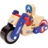 imageDisney Wooden Toys Just Play Captain America and Motorcycle Figure and Vehicle Officially Licensed Kids Toys for Ages 18 Month Amazon ExclusiveCaptain America