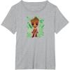 imageGuardians Of The Galaxy  Baby Groot Leaf TShirtHeather Grey