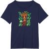 imageGuardians Of The Galaxy  Baby Groot Leaf TShirtNavy Blue