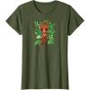 imageGuardians Of The Galaxy  Baby Groot Leaf TShirtOlive Green
