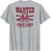imageGuardians Of The Galaxy  Star Lord Wanted Poster TShirtHeather Grey