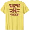 imageGuardians Of The Galaxy  Star Lord Wanted Poster TShirtLemon Yellow