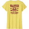 imageGuardians Of The Galaxy  Star Lord Wanted Poster TShirtLemon Yellow