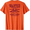 imageGuardians Of The Galaxy  Star Lord Wanted Poster TShirtOrange