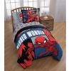 imageJay Franco Marvel Deadpool Queen Size Comforter Set  7 Piece Bedding Includes Sheet Set and Pillow Covers  Gray and Red Super Soft Cozy BeddingMulti  Spiderman