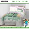 imageJay Franco Marvel Deadpool Queen Size Comforter Set  7 Piece Bedding Includes Sheet Set and Pillow Covers  Gray and Red Super Soft Cozy BeddingPink  Minecraft 01