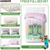 imageJay Franco Marvel Deadpool Queen Size Comforter Set  7 Piece Bedding Includes Sheet Set and Pillow Covers  Gray and Red Super Soft Cozy BeddingPink  Minecraft 01