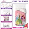 imageJay Franco Marvel Deadpool Queen Size Comforter Set  7 Piece Bedding Includes Sheet Set and Pillow Covers  Gray and Red Super Soft Cozy BeddingPink  Princess 01
