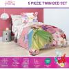 imageJay Franco Marvel Deadpool Queen Size Comforter Set  7 Piece Bedding Includes Sheet Set and Pillow Covers  Gray and Red Super Soft Cozy BeddingPink  Princess 01