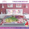 imageJay Franco Marvel Deadpool Queen Size Comforter Set  7 Piece Bedding Includes Sheet Set and Pillow Covers  Gray and Red Super Soft Cozy BeddingPink  Princess 01
